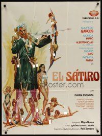 7m204 EL SATIRO Mexican poster '81 Mauricio Garces, art of archer & many sexy women!