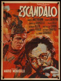 7m210 ORGANIZER Mexican poster '63 Mario Monicelli's I compagni, Marcello Mastroianni, Italian!