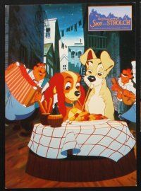 7m177 LADY & THE TRAMP 8 German LCs R90s Walt Disney romantic canine dog classic cartoon!