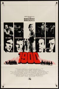 7r129 1900 int'l 1sh '77 directed by Bernardo Bertolucci, Robert De Niro, cool Doug Johnson art!