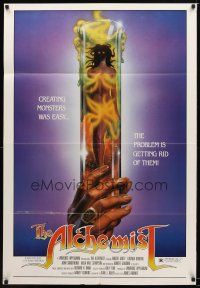 7r149 ALCHEMIST 1sh '85 directed by Charles Band, sexy monster in a test tube art!