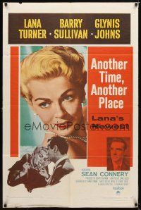 7r177 ANOTHER TIME ANOTHER PLACE 1sh '58 sexy Lana Turner has an affair with young Sean Connery!