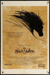 7r237 BLACK STALLION 1sh '79 Carroll Ballard, great Thurston horse artwork!