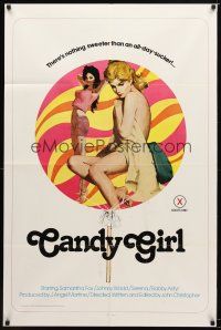 7r305 CANDY GIRL 1sh '79 John Holmes, Samantha Fox, sweeter than an all-day-sucker!
