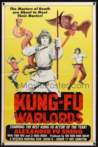 7r491 KUNG-FU WARLORDS 1sh '83 the masters of death are about to meet their master!