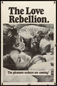 7r523 LOVE REBELLION 1sh '65 Joseph Sarno, Ginger Stevens, Melissa Ford, pleasure seekers!