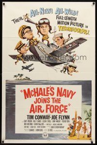 7r562 McHALE'S NAVY JOINS THE AIR FORCE 1sh '65 great art of Tim Conway in wacky flying ship!
