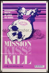 7r576 MISSION: KISS & KILL 1sh '83 Zhao Ji Zai Da Heng Hang, cool skull & martial arts action art!