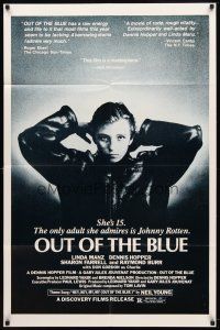 7r641 OUT OF THE BLUE 1sh '80 young punk Linda Manz, directed by Dennis Hopper!