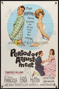 7r661 PERIOD OF ADJUSTMENT 1sh '62 sexy Jane Fonda in nightie trying to get used to marriage