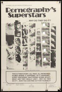 7r694 PORNOGRAPHY'S SUPERSTARS 1sh '70s why do they do it? Now you can find out for yourself!