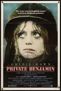 7r706 PRIVATE BENJAMIN 1sh '80 funny image of depressed soldier Goldie Hawn!