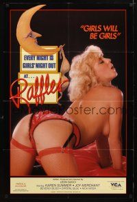 7r719 RAFFLES video/theatrical 1sh '86 wild sex image of Crystal Breeze, girls will be girls!