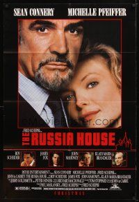 7r771 RUSSIA HOUSE advance 1sh '90 great close-up of Sean Connery & Michelle Pfeiffer!