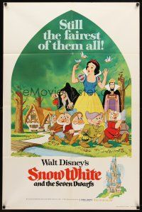 7r840 SNOW WHITE & THE SEVEN DWARFS 1sh R75 Walt Disney animated cartoon fantasy classic!