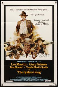 7r861 SPIKES GANG 1sh '74 directed by Richard Fleischer, cowboys Lee Marvin & Ron Howard!