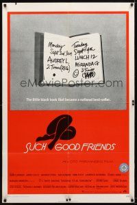7r877 SUCH GOOD FRIENDS 1sh '72 Otto Preminger, image of little black book, Saul Bass art!