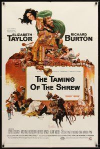 7r896 TAMING OF THE SHREW 1sh '67 Howard Terpning art of Elizabeth Taylor & Richard Burton!