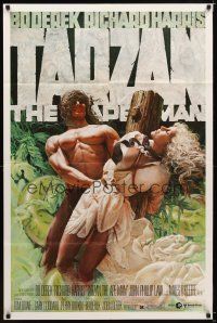 7r898 TARZAN THE APE MAN 1sh '81 art of sexy Bo Derek & Miles O'Keefe by James H. Michaelson!