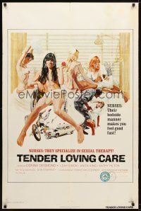7r911 TENDER LOVING CARE 1sh '74 Roger Corman, nurses who specialize in sexual therapy!