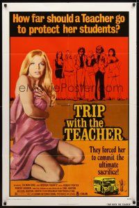 7r938 TRIP WITH THE TEACHER 1sh '74 super sexy Brenda Fogarty goes too far for her students!