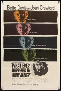 7r969 WHAT EVER HAPPENED TO BABY JANE? 1sh '62 Robert Aldrich, Bette Davis & Joan Crawford!