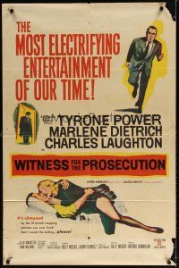 7r126 WITNESS FOR THE PROSECUTION int'l 1sh '58 Billy Wilder, Tyrone Power, Charles Laughton!