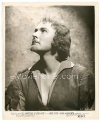 7s069 ADVENTURES OF ROBIN HOOD 8x10 still R48 best close up of Errol Flynn in the title role!