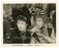 7s204 CIMARRON 8x10 still '31 close up of pretty Irene Dunne & Edna May Oliver pointing!