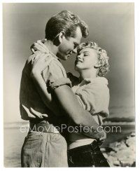 7s003 CLASH BY NIGHT 7.5x9.25 still '52 romantic close up of sexy Marilyn Monroe & Keith Andes!