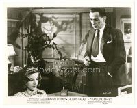 7s237 DARK PASSAGE 8x10 still '47 great close up of Humphrey Bogart looking down at Lauren Bacall!