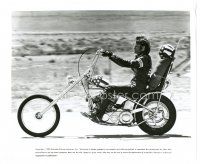 7s279 EASY RIDER TV 8x10 still R75 best profile image of biker Peter Fonda on his motorcycle!
