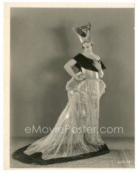 7s294 EMPTY HANDS 8x10 key book still '24 full-length pretty actress in wild elaborate outfit!
