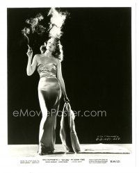 7s340 GILDA 8x10 still R59 classic image of sexy smoking Rita Hayworth full-length in sheath dress