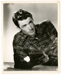 7s364 GREGORY PECK 8x10 still '45 super young portrait of the great star holding a book!