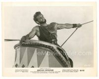 7s382 HERCULES UNCHAINED 8x10 still '60 best close up of strongest man Steve Reeves on chariot!