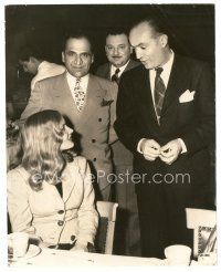7s394 HOLD BACK THE DAWN candid 7.75x9.5 still '41 Veronica Lake & Charles Boyer on set by English!