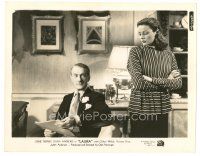 7s499 LAURA 8x10 still '44 c/u of sexy Gene Tierney standing by Clifton Webb, Otto Preminger
