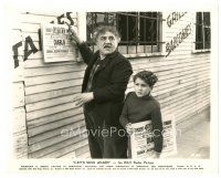 7s512 LET'S SING AGAIN 8x10 still '36 radio singer Bobby Breen hanging signs with Henry Armetta!