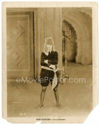 7s521 LITTLE LORD FAUNTLEROY 8x10 still '21 full-length Mary Pickford wearing bandana over one eye