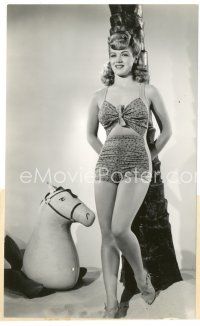 7s582 MARTHA O'DRISCOLL 5.75x9.5 still '43 sexy full-length portrait in swimsuit by Ernest Bachrach