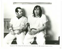 7s672 ONE FLEW OVER THE CUCKOO'S NEST 8x10 still '75 c/u Jack Nicholson & Will Sampson laughing!