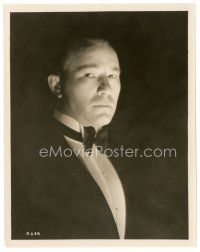 7s740 ROBERT ARMSTRONG 8x10 still '30s cool moody close portrait wearing tuxedo in shadows!