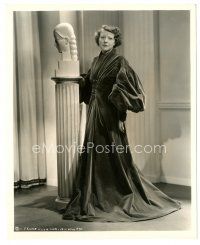 7s760 RUTH CHATTERTON deluxe 8x10 still '36 full-length in great flowing velvet gown by AL Schafer!