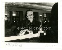 7s788 SHINING 8x10 still '80 Stephen King, Stanley Kubrick, classic c/u of Jack Nicholson at bar!