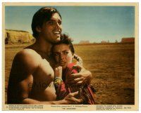 7s053 SEARCHERS color 8x10 still '56 close up of Natalie Wood & barechested Jeffrey Hunter!