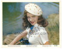 7s060 TAKE THE HIGH GROUND color 8x10 still #8 '53 smiling close up of pretty Elaine Stewart!