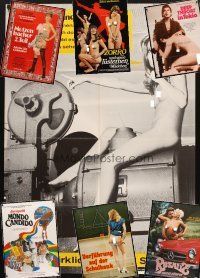7t056 LOT OF 7 FOLDED GERMAN SEXPLOITATION POSTERS '70s-80s all with great sexy images!