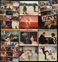 7t086 LOT OF 48 COLOR 8X10 STILLS & MINI LOBBY CARDS '60s-70s great images from many movies!