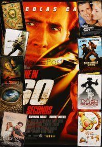 7t128 LOT OF 47 UNFOLDED DOUBLE-SIDED ONE-SHEETS '99 - '00 Gone in 60 Seconds, The Patriot +more!